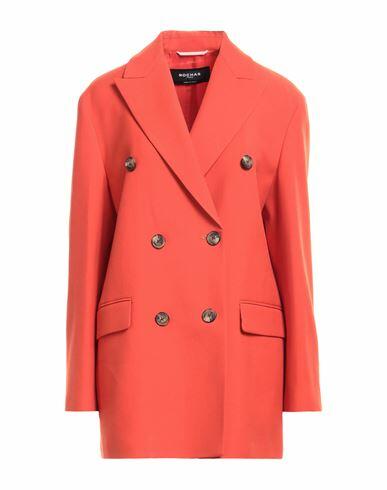 Rochas Woman Blazer Orange Virgin Wool Cover