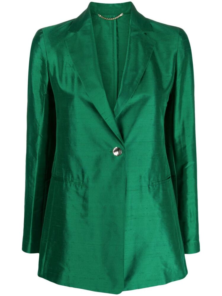 Max Mara single-breasted silk blazer - Green Cover