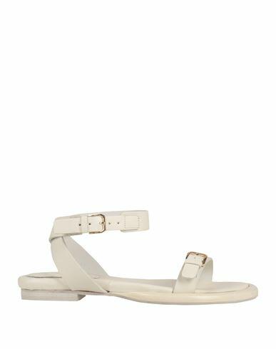 Patrizia Pepe Woman Sandals Off white Leather Cover