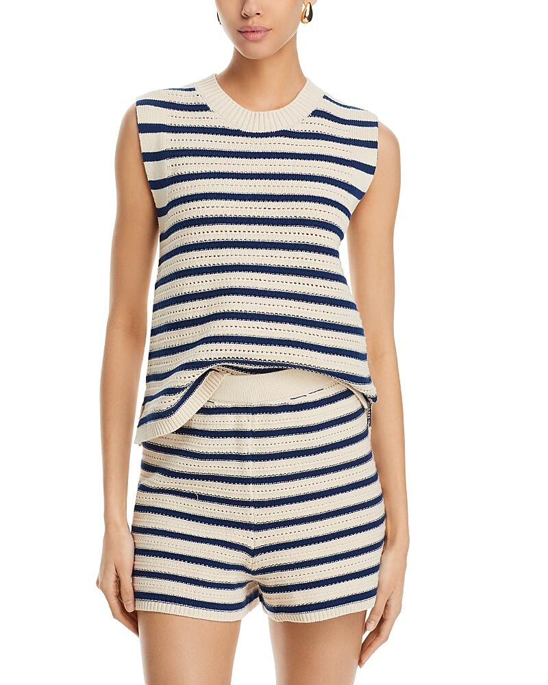 French Connection Striped Sleeveless Sweater Cover