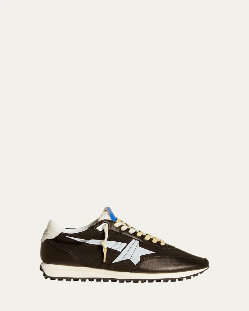 Golden Goose Men's Marathon Nylon and Leather Low-Top Sneakers Cover