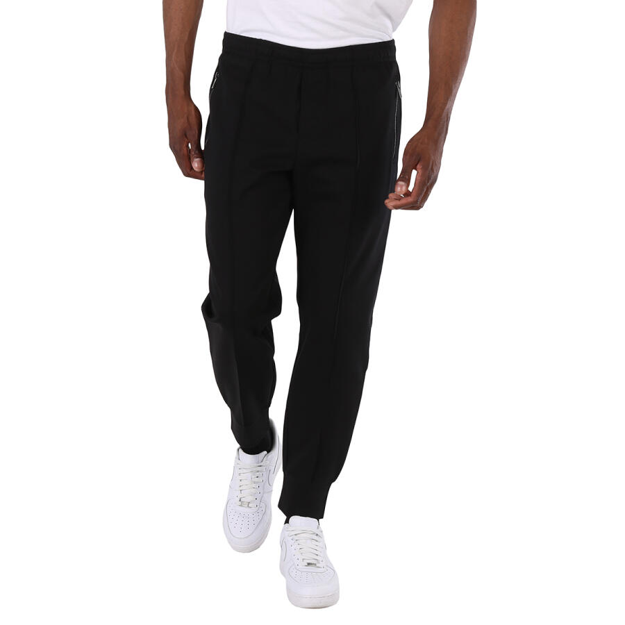 Emporio Armani Mens Black Ponte-Di-Roma Fabric Joggers Cover