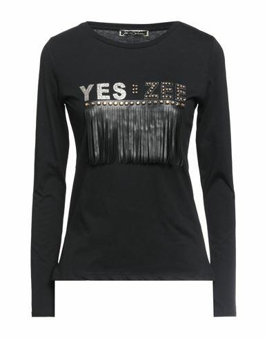 Yes Zee By Essenza Woman T-shirt Black Cotton Cover