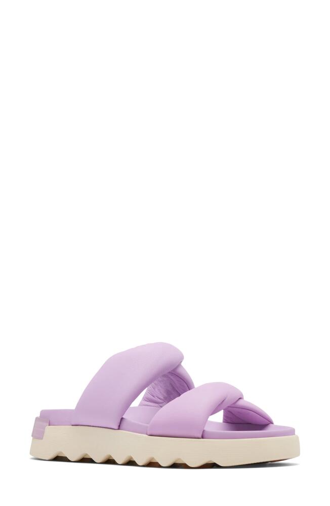 SOREL Viibe Twist Slide Sandal in Euphoric Lilac/Honey White Cover