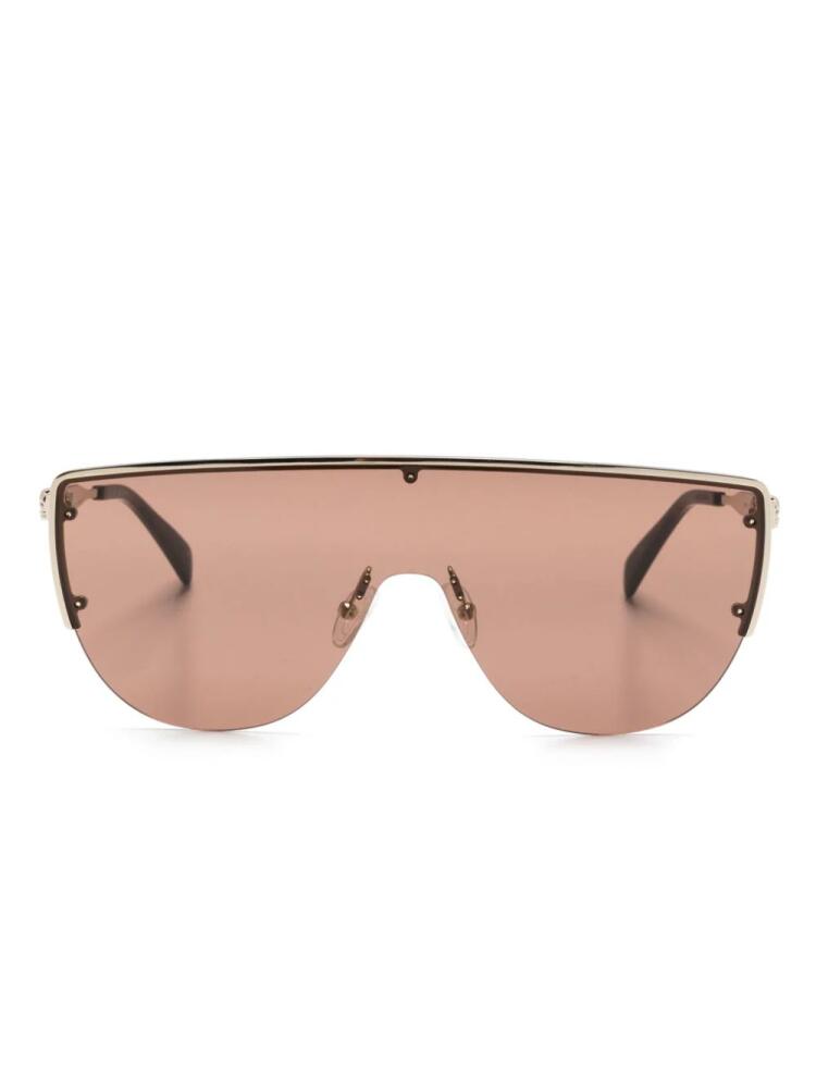 Alexander McQueen Eyewear shield-frame sunglasses - Brown Cover