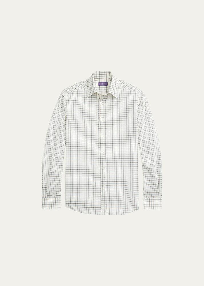 Ralph Lauren Purple Label Men's Tattersall Twill Button-Down Shirt Cover