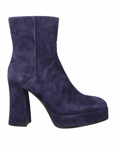 Apepazza Woman Ankle boots Purple Leather Cover