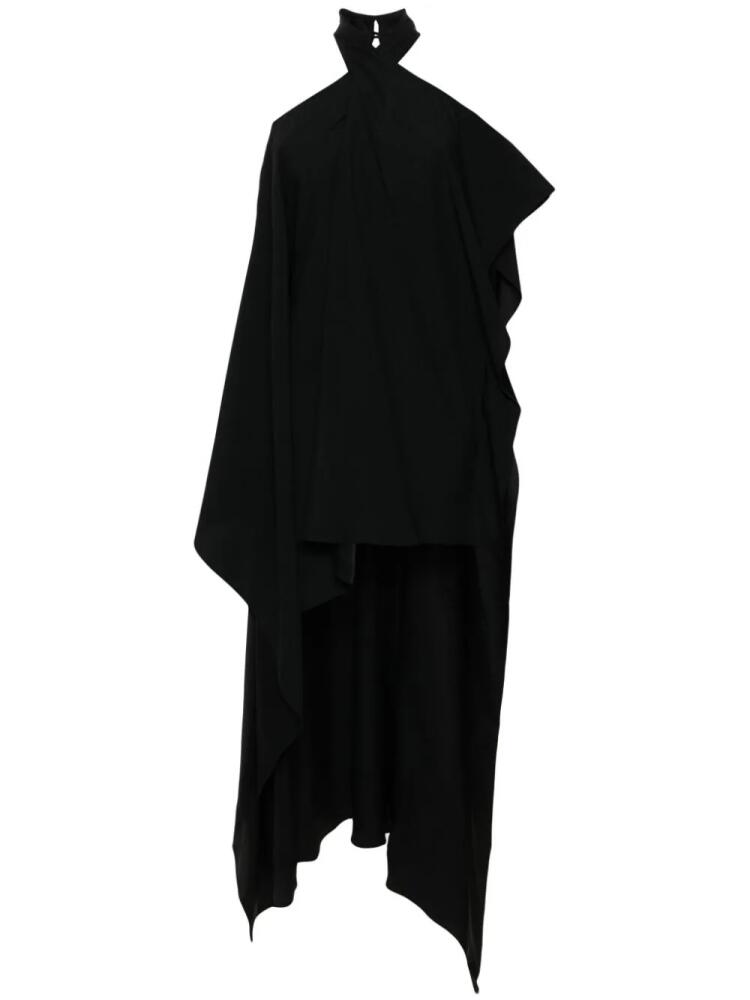 Taller Marmo halterneck asymmetric midi dress - Black Cover