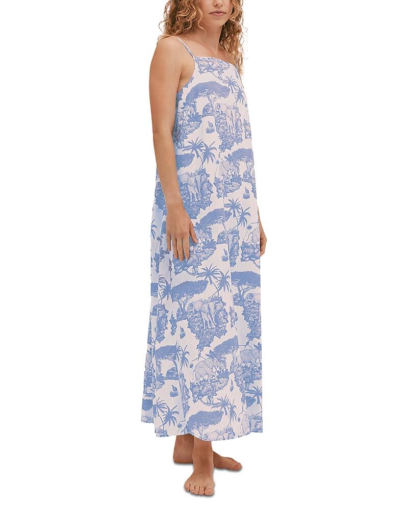 Desmond & Dempsey Loxodonta Print Nightgown Cover