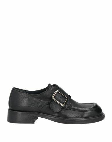 Moma Woman Loafers Black Soft Leather Cover