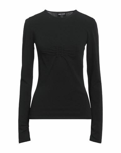 Giorgio Armani Woman Sweater Black Viscose, Polyester, Polyamide, Elastane Cover