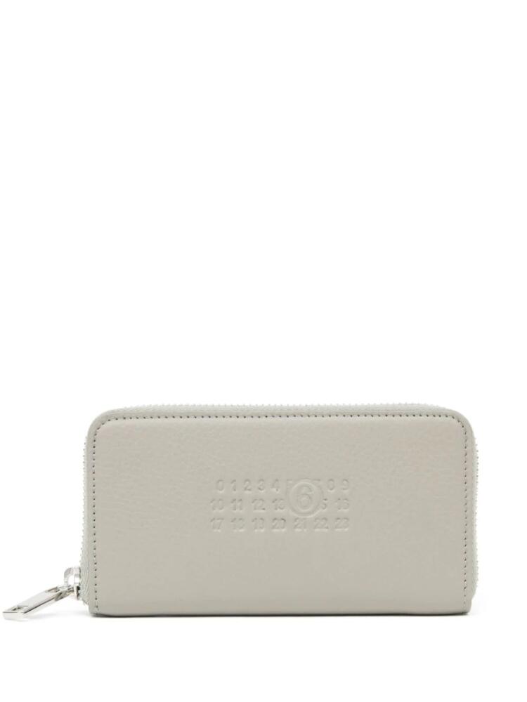 MM6 Maison Margiela numbers motif leather wallet - Grey Cover