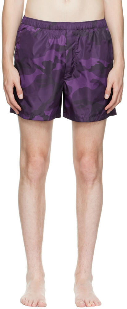 Valentino Purple Camo Swim Shorts Cover