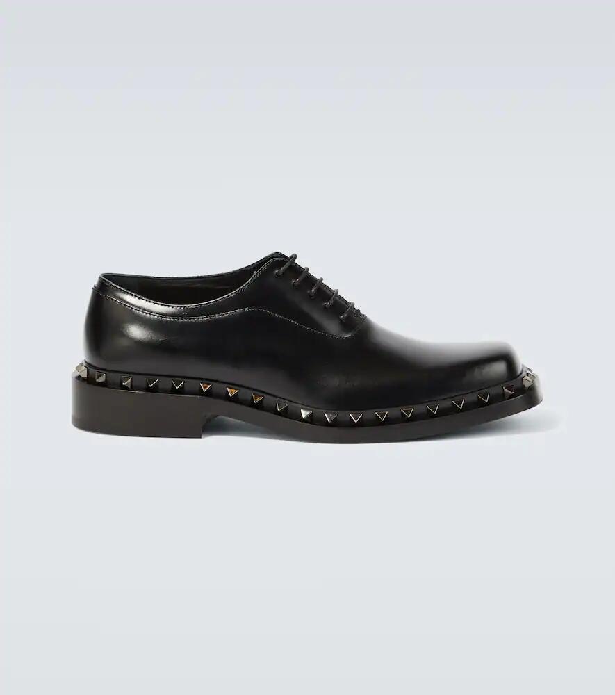 Valentino Garavani Rockstud leather Oxford shoes Cover