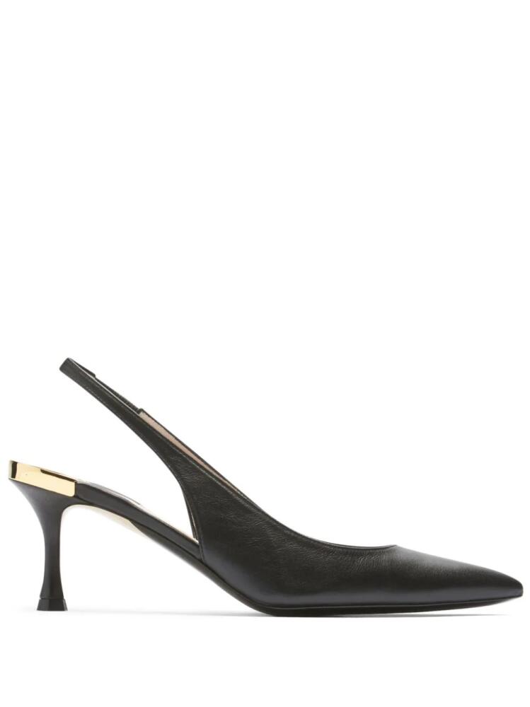 Nº21 logo-plaque 60mm slingback pumps - Black Cover