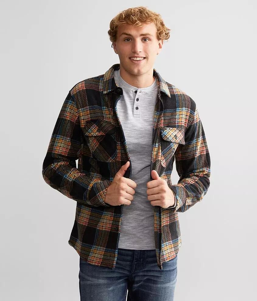 Vissla Polar Fleece Flannel Plaid Shirt Cover