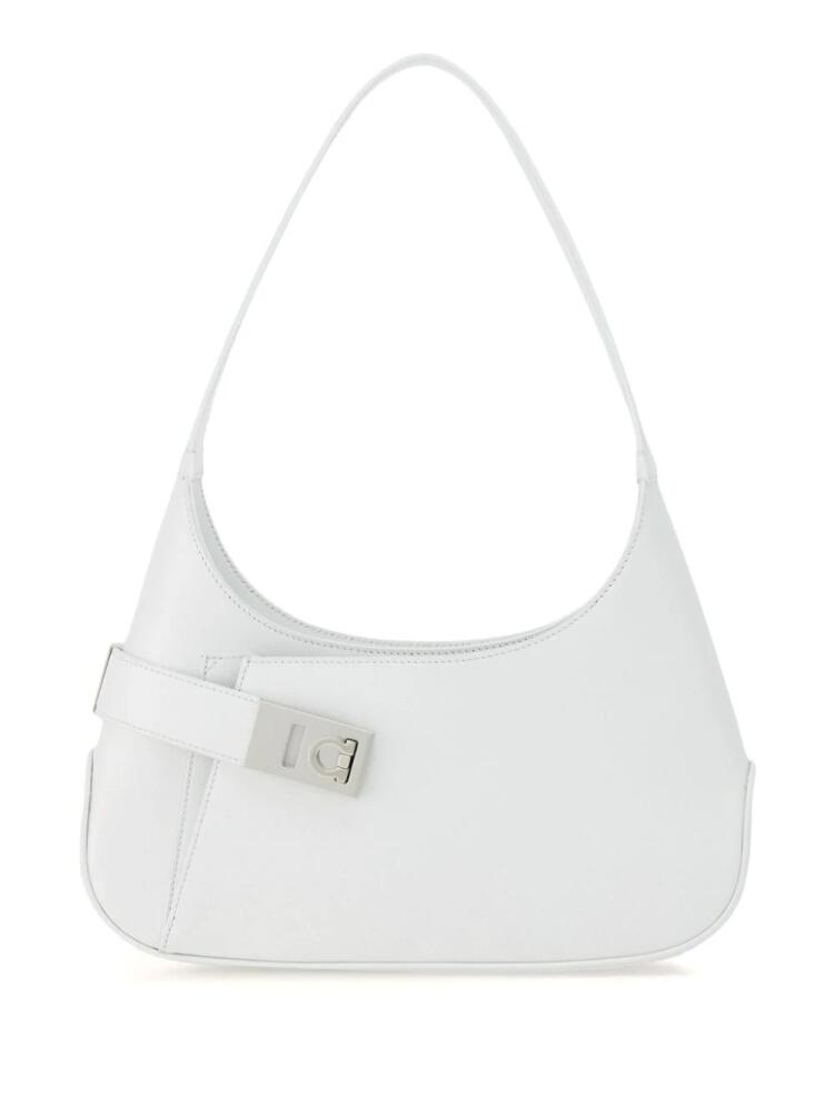 Ferragamo medium Hobo leather shoulder bag - White Cover