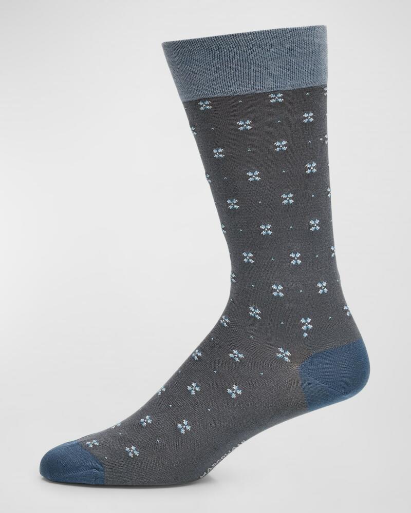 Marcoliani Men's Geometric Crew Socks Cover