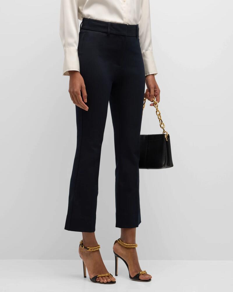 Derek Lam 10 Crosby Stretch-Cotton Cropped Flare Trousers Cover