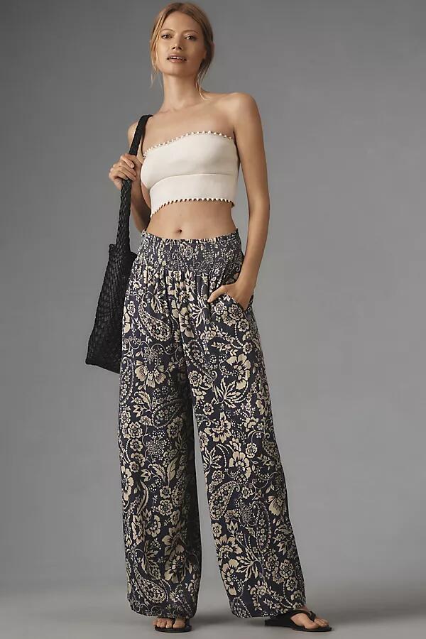 The Saria Smocked Wide-Leg Pants by Maeve Cover