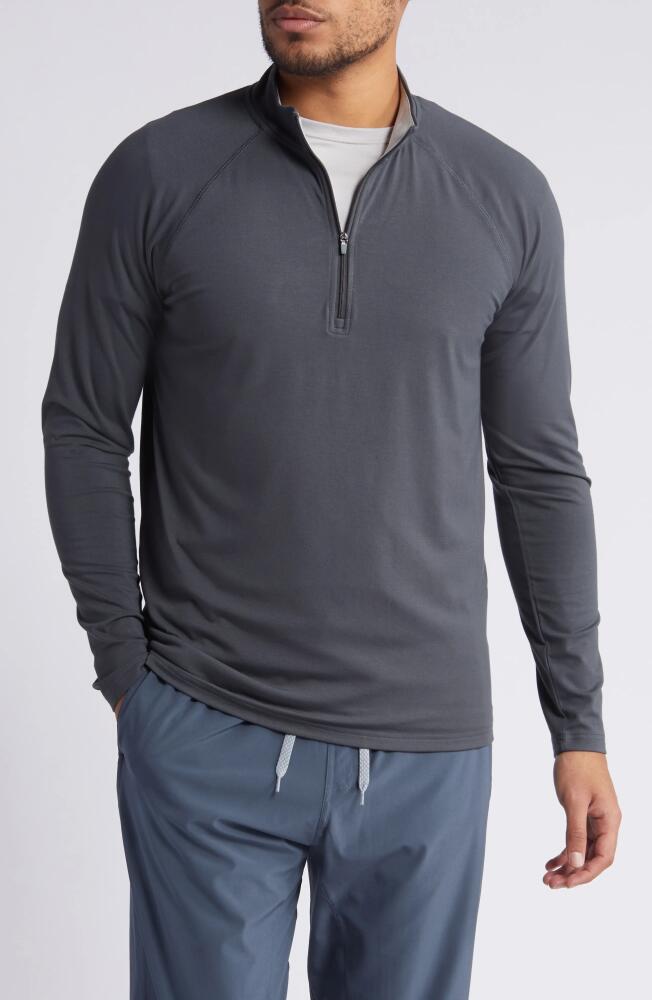 Free Fly Flex Performance Quarter Zip Pullover in Black Sand Cover