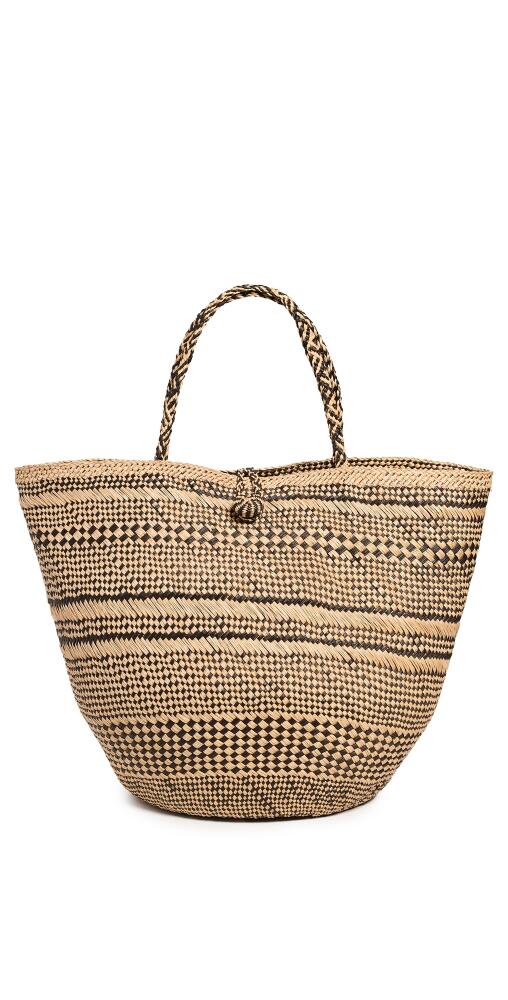 Ulla Johnson Marta Large Basket Tote Chocolate Stripe Cover