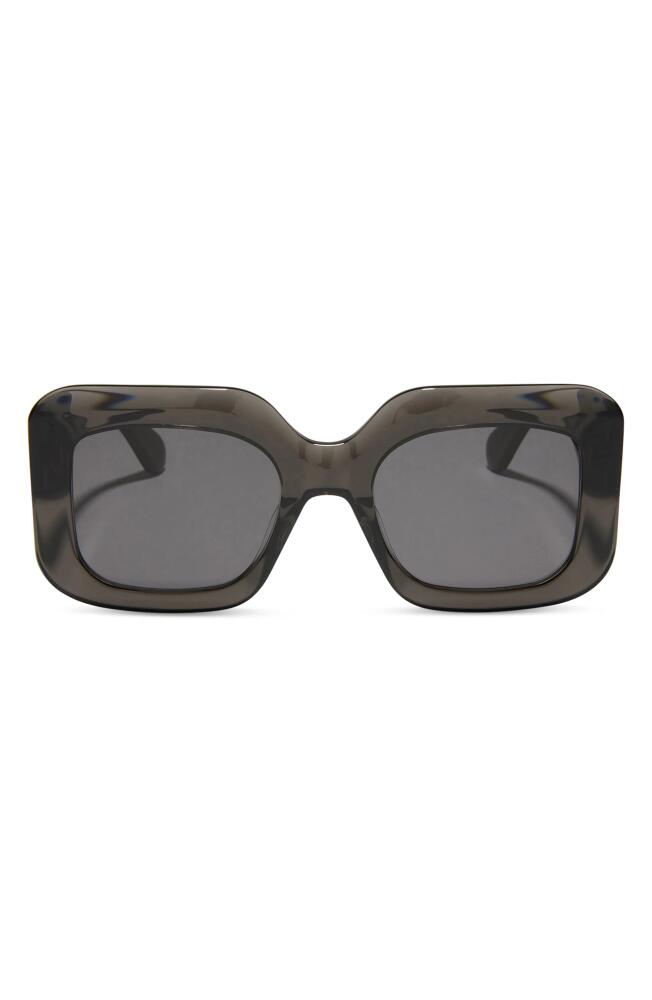 DIFF Giada 52mm Polarized Square Sunglasses in Smoke Crystal /Grey Cover