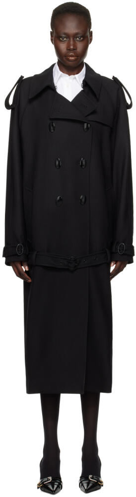 Givenchy Black Oversized Trench Coat Cover