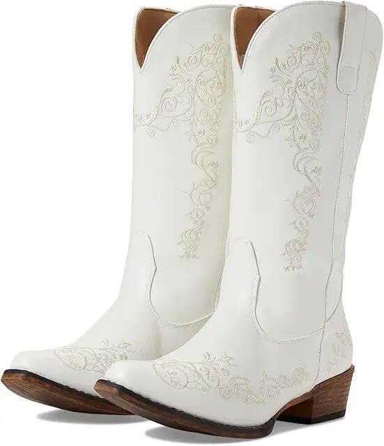 Roper Riley Scroll (White) Cowboy Boots Cover