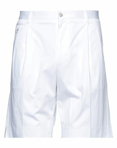 Dolce & gabbana Man Shorts & Bermuda Shorts White Cotton, Elastane Cover