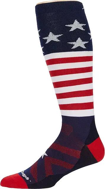 Darn Tough Vermont Captain America Light Socks (Stars and Stripes) Men's Crew Cut Socks Shoes Cover