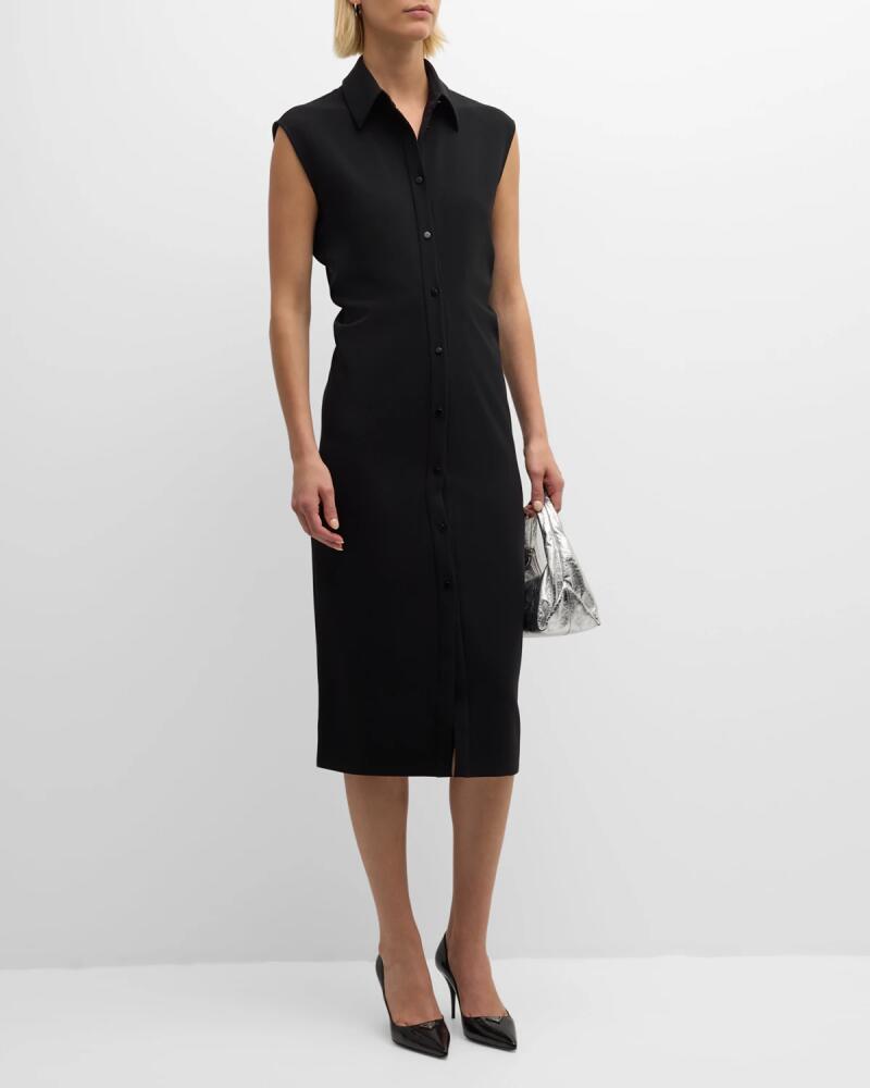 Max Mara Studio Sughero Sleeveless Cady Midi Shirtdress Cover