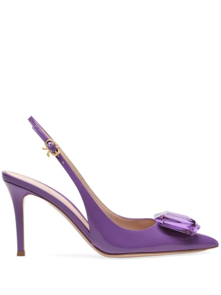 Gianvito Rossi Jaipur 85mm slingback pumps - Purple Cover