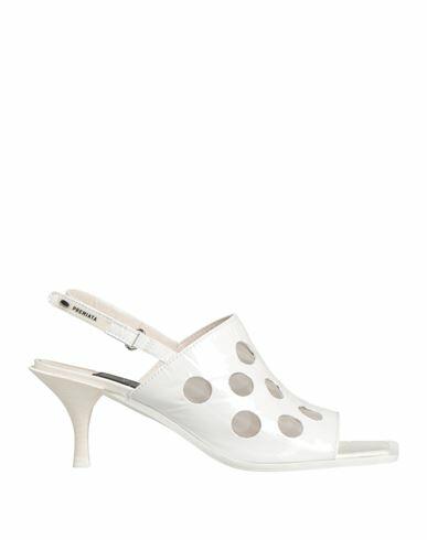 Premiata Woman Sandals White Leather Cover