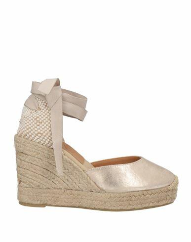 Kanna Woman Espadrilles Platinum Leather Cover