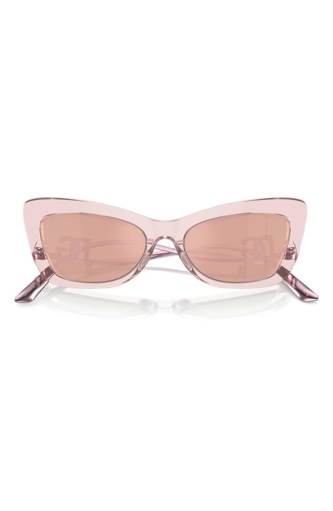 Dolce&Gabbana 55mm Cat Eye Sunglasses in Rose Cover