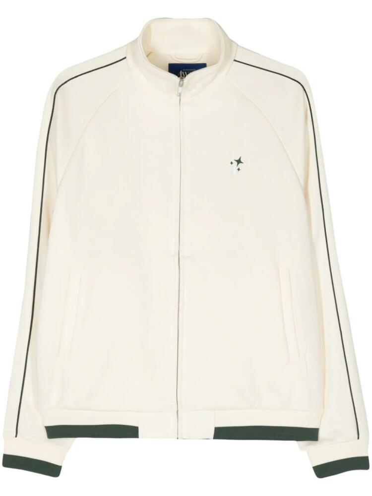 Awake NY logo-embroidered crepe track jacket - Neutrals Cover