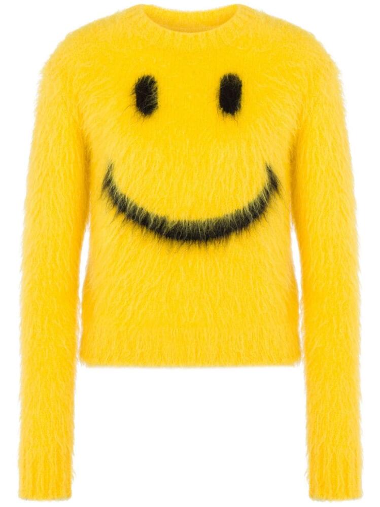 Moschino intarsia-knit smile jumper - Yellow Cover