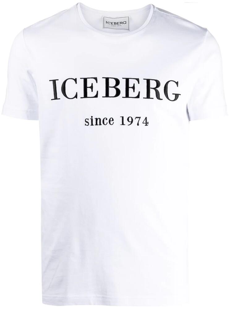 Iceberg logo print T-shirt - White Cover