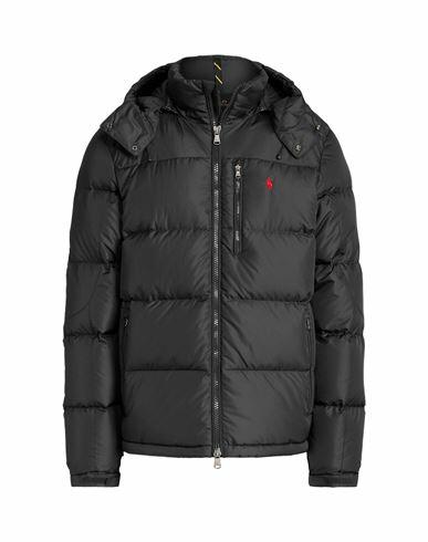 Polo Ralph Lauren Water-repellent Down Jacket Man Puffer Black Recycled polyester Cover