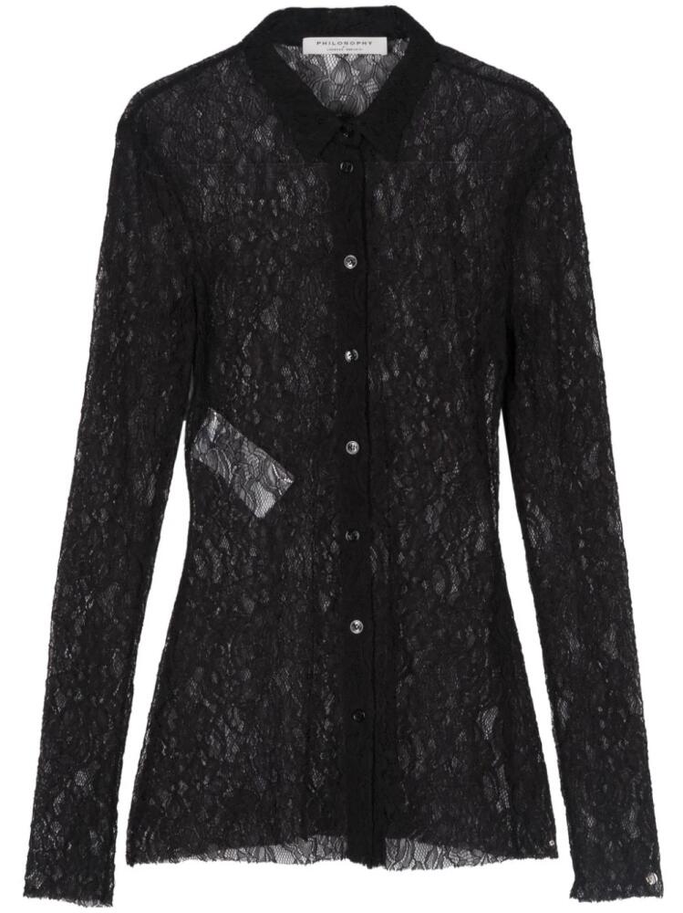 Philosophy Di Lorenzo Serafini corded-lace shirt - Black Cover