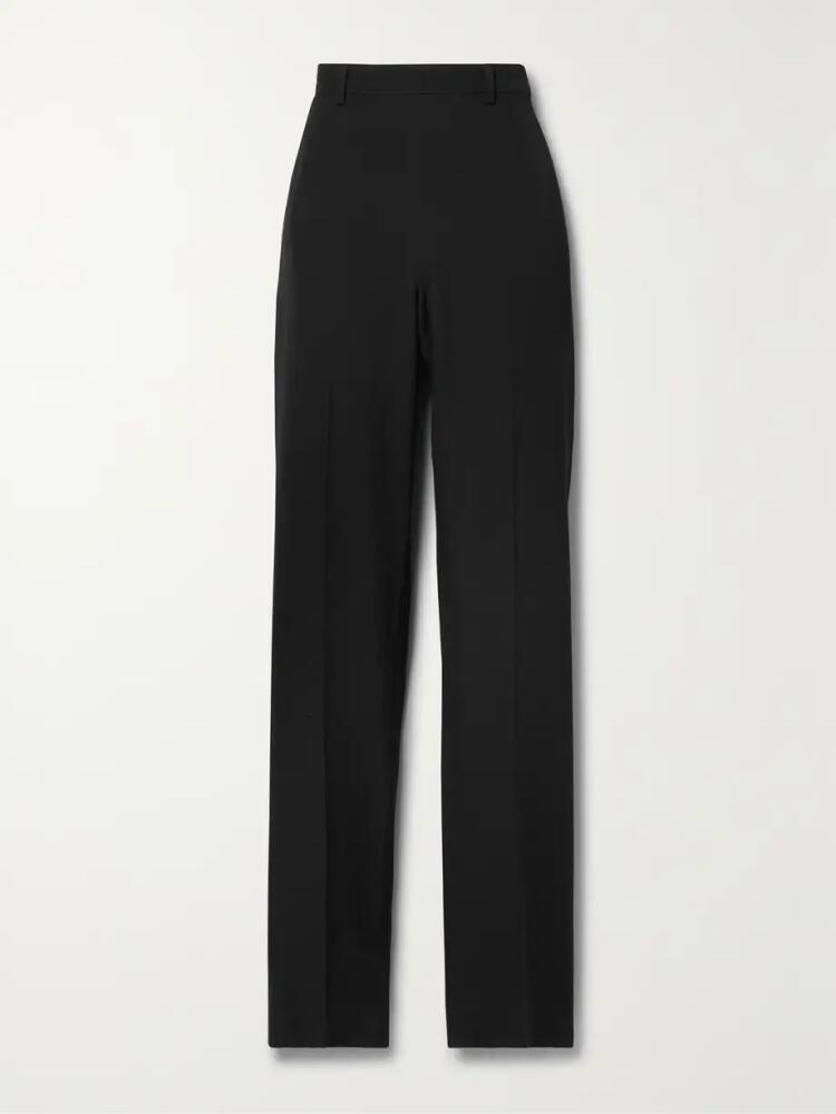 The Row - Telemaco Wool-twill Tapered Pants - Black Cover