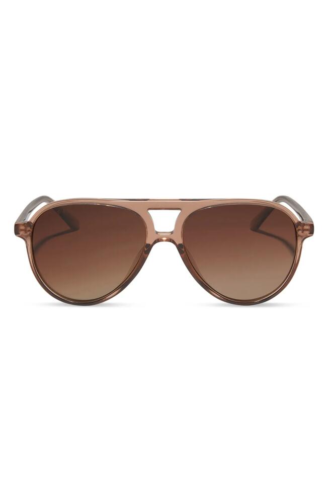 DIFF Tosca II 56mm Aviator Sunglasses in Brown Gradient Cover