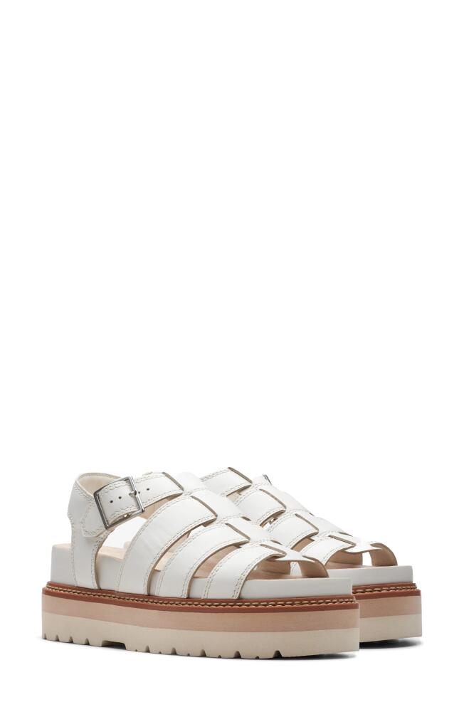 Clarks(r) Orianna Twist Sandal in Off White Leather Cover