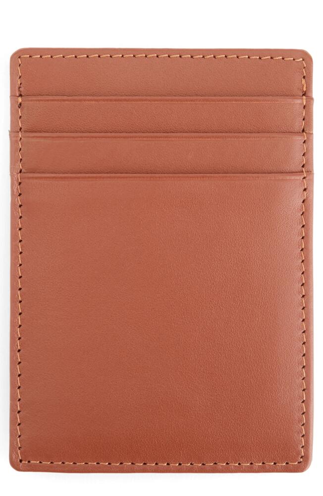 ROYCE New York Magnetic Money Clip Card Case in Tan Cover