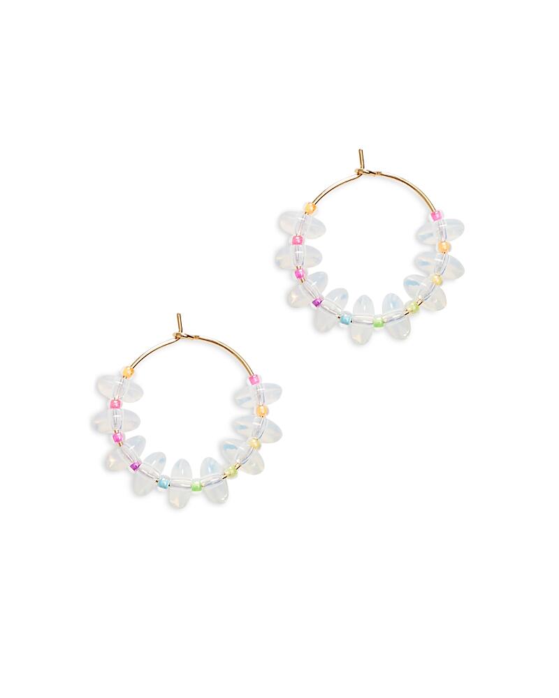 Anni Lu Ice Ice Beaded Hoop Earrings in 18K Gold Plated Cover