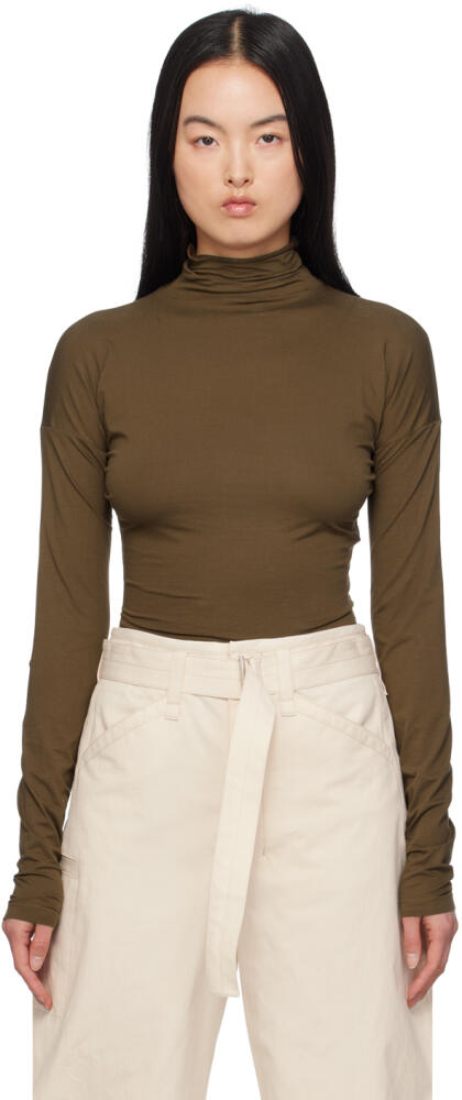 LEMAIRE Brown Second Skin Turtleneck Cover