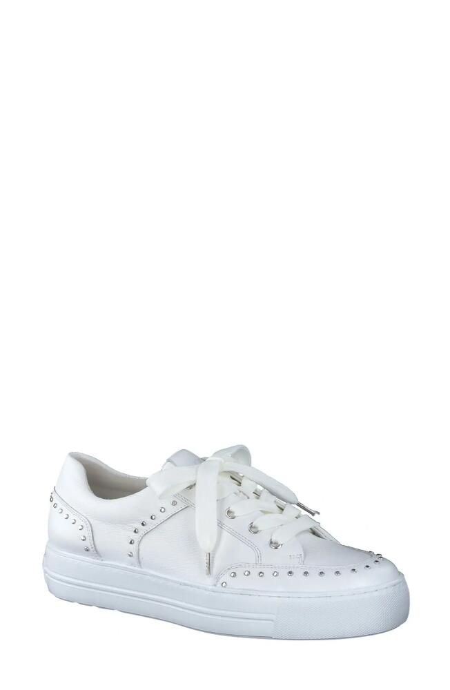 Paul Green Waverly Platform Sneaker in White Leather Cover