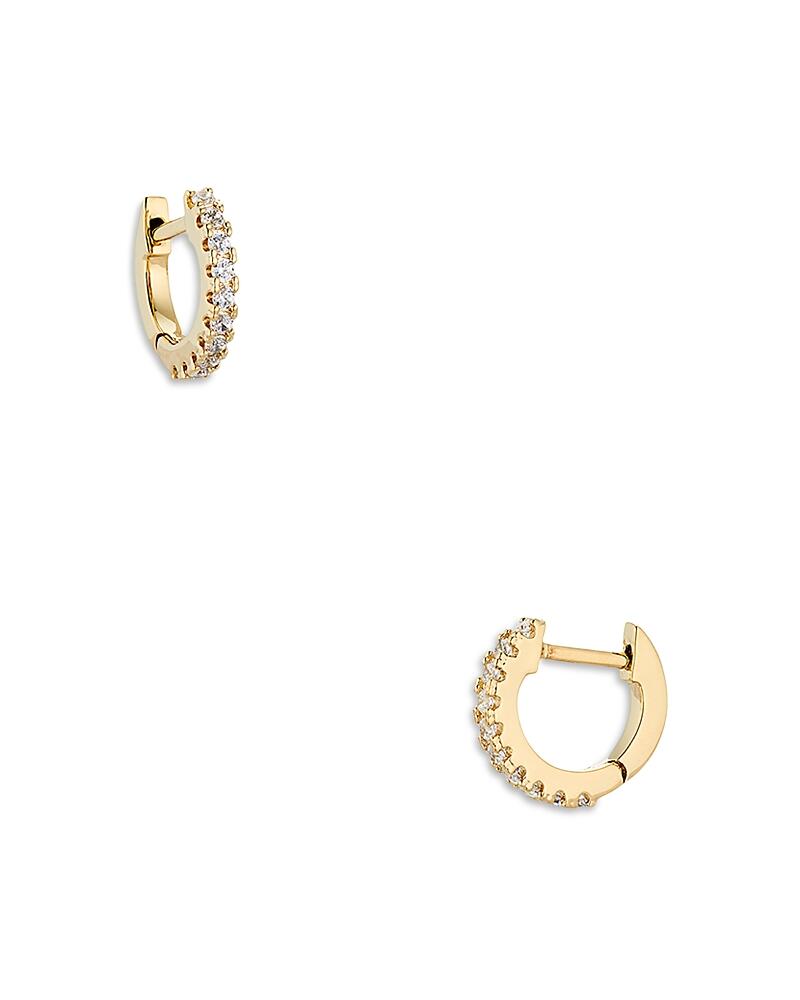 Nadri Pave Huggie Hoop Earrings in 18K Gold Plated or Rhodium Plated Cover