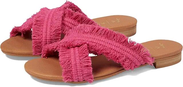 French Sole Meredith (Fuchsia Linen) Women's Sandals Cover